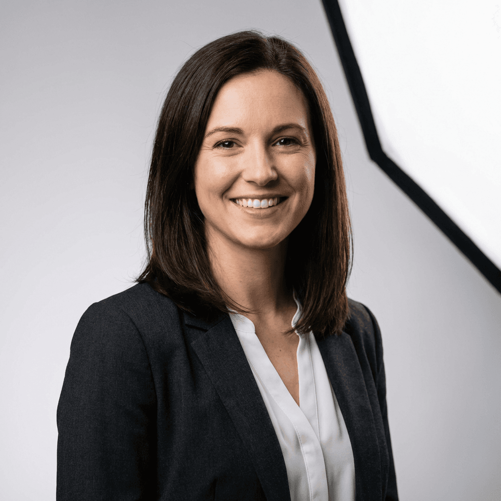 Professional corporate headshot - woman in blazer