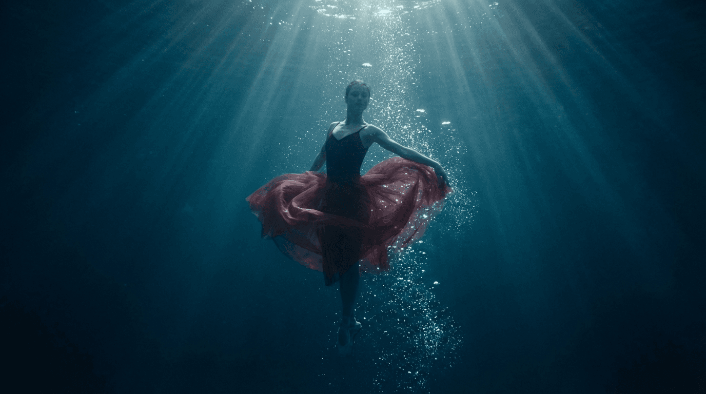 AI generated underwater ballet dancer